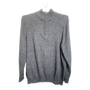 Croft & Barrow Easy Care 1/4 Zip Pullover Men's Large Gray Sweater